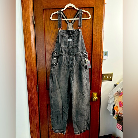 Levi’s Black Denim Overalls - Picture 2 of 7